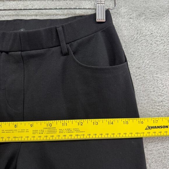 Quince Pants Womens S Black Ponte Stretch Pull On Mid Rise Straight Leg Casual - Picture 12 of 13